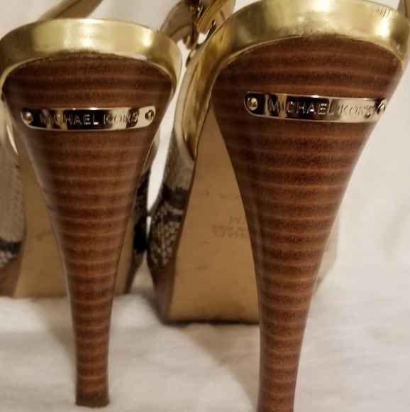 Michael Kors Niki Genuine Snakeskin Platforms - Picture 2 of 4